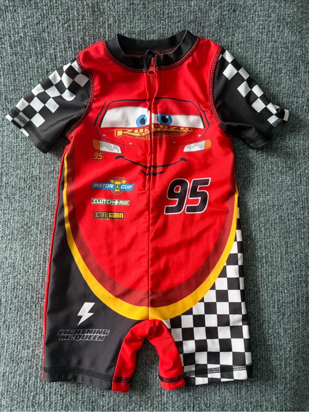 Disney Pixar Cars Lightning McQueen Red Kids One-Piece Swim Suit